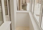 г.Кемерово, ул.Мичурина, Алюминиевый балкон + обшивка балкона вкруговую, пол из натурального дерева mobile